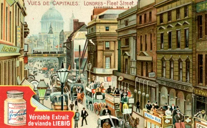 Vues des capitales : Fleet Street, Londres, vers 1900