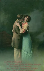 Carte postale romantique vintage