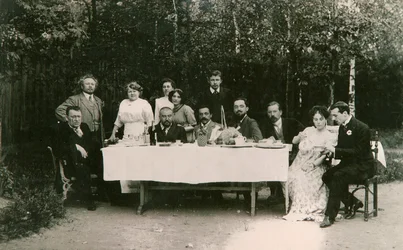 Visiteurs avec l