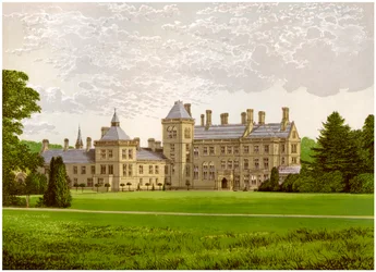 Walton Hall, Warwickshire, maison du baronnet Mordaunt, c1880