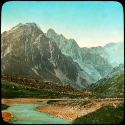 Vallée de Wanga, rivière Sutlej, Inde, fin du 19e ou début du 20e siècle