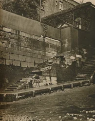 Wapping Old Stairs, où les bateliers travaillaient, c1935