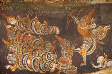 Wat Bo, Siem Reap Peinture murale du Ramayana
