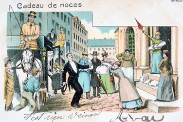 Cadeau de mariage, vers 1900