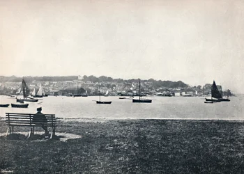 West Cowes - Vue depuis East Cowes, 1895