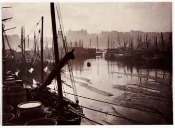 Port de Whitby à marée basse