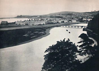Wicklow - Vue générale de la ville et de la rivière, 1895