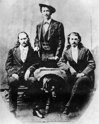 Wild Bill Hickok, Texas Jack Omohundro et Buffalo Bill Cody, vers 1870