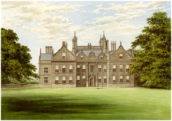 Willesley Hall, Derbyshire, maison du comte de Loudoun, vers 1880
