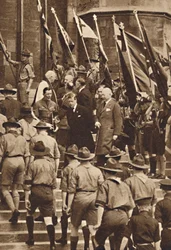 Avec les scouts à Windsor, 1937
