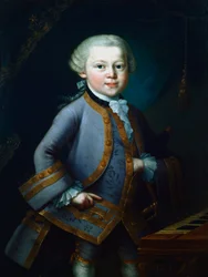 Wolfgang Amadeus Mozart, compositeur autrichien, 1761