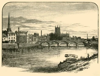 Worcester, depuis le pont ferroviaire, 1898