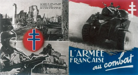 Seconde Guerre mondiale : Affiche de propagande de la France libre vers 1942-1944