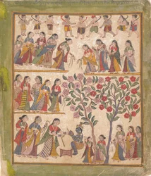 Yashoda lie les mains de Krishna : Page d