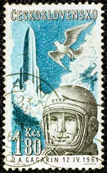 Youri Gagarine, cosmonaute soviétique russe, 1961