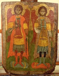 Archanges Michel et Gabriel, icône byzantine, période ancienne, Xe-XIe siècle