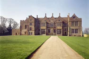Vue extérieure du château de Broughton, Oxfordshire