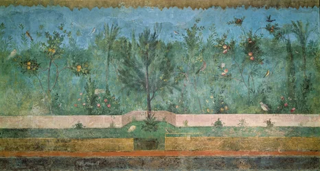 Peintures de jardin de la soi-disant Villa de Livia, Primaporta, Rome, c.20 avant J.-C.
