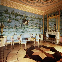 Intérieur du salon bleu chinois