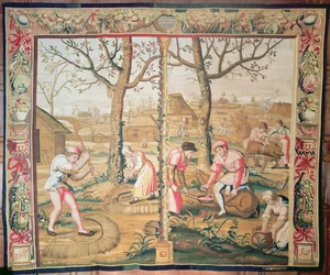 Novembre et décembre, tapisserie de Mortlake par Poyntz