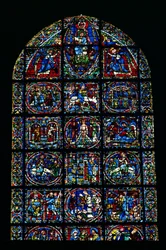 La Vie du Christ, Cycle du Nouveau Testament (moitié supérieure de la fenêtre)