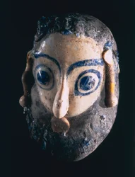 Pendentif à tête barbue, de Carthage, Tunisie, phénicien, 4e-3e siècle av. J.-C.