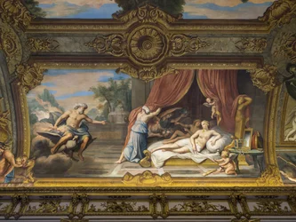 Allégorie du Feu représentant Jupiter et Sémélé, Louis XIII visitant Anne d