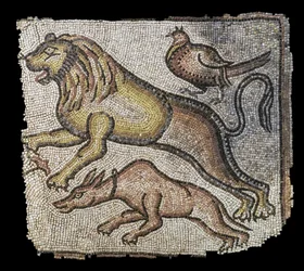 Animaux. Méditerranée orientale, fin Ve-VIe siècle. Cubes de marbre et de calcaire. Musée du Louvre