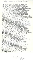 Copie autographe de la main du poète Thomas Gray, de son poème 