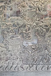 Bas-reliefs sur la galerie nord d