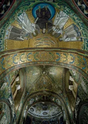 Basilique de San Vitale, Mosaïques dans la voûte de l