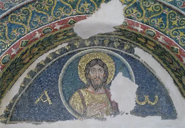 Buste du Christ, lunette, 5e-6e siècle