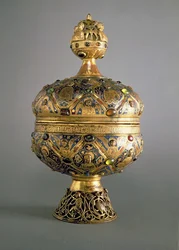 Ciboire, fabriqué à Limoges par G. Alpais pour l