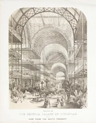 Palais de Cristal, après la Grande Exposition Vue depuis le transept sud, Palais de Cristal, Sydenham