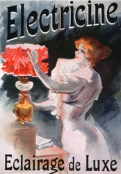Electricine, publicité pour des lampes électriques