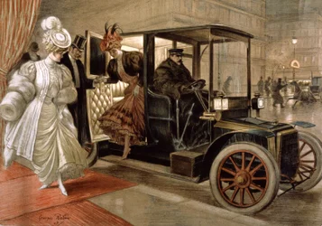 Femmes élégantes sortant de l