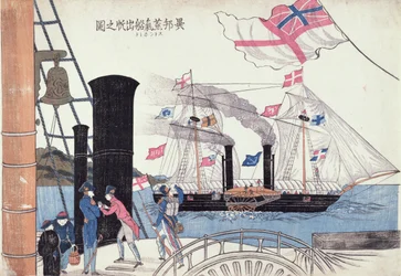 Navires à vapeur étrangers, Nagasaki, Japonais