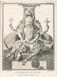 Quatrième incarnation de Vishnou, mi-homme et mi-lion