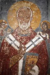 Fresque dans la cathédrale de Nardo, Apulie, Nardo, Italie