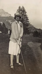 Golfeur au lac Carezza