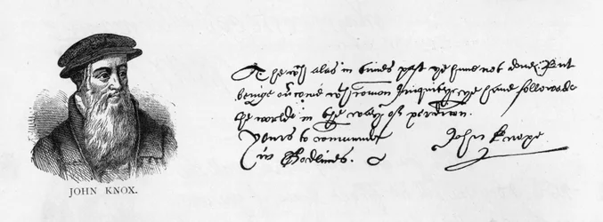 Écriture et signature de John Knox d