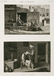 Quincaillerie & Ferronnerie, rémouleur et barbier, Égypte, vers 1798