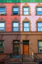 Boutiques et bâtiments de la rue de Harlem, New York, 2021
