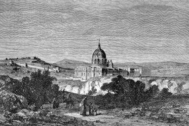Histoire de la Rome antique. Gravures de Rome de 1872, Basilique Saint-Pierre et Palais du Vatican