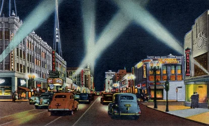Boulevard Hollywood la nuit Californie