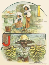 I J : Italie, Jamaïque - ABC des deux mondes. Émile Guérin, éditeur, Paris, vers 1900