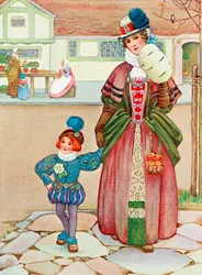 Illustration du poème Différence tiré du livre Enfance par Millicent et Githa Sowerby, publié en 1907