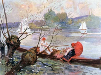 Le canotage (détail)