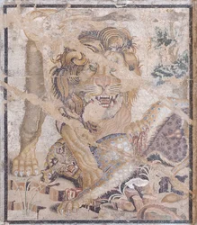 Lion et léopard (mosaïque)