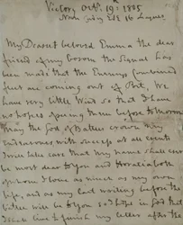 Dernière lettre de Lord Nelson (1758-1805) à Emma Hamilton, écrite depuis le 